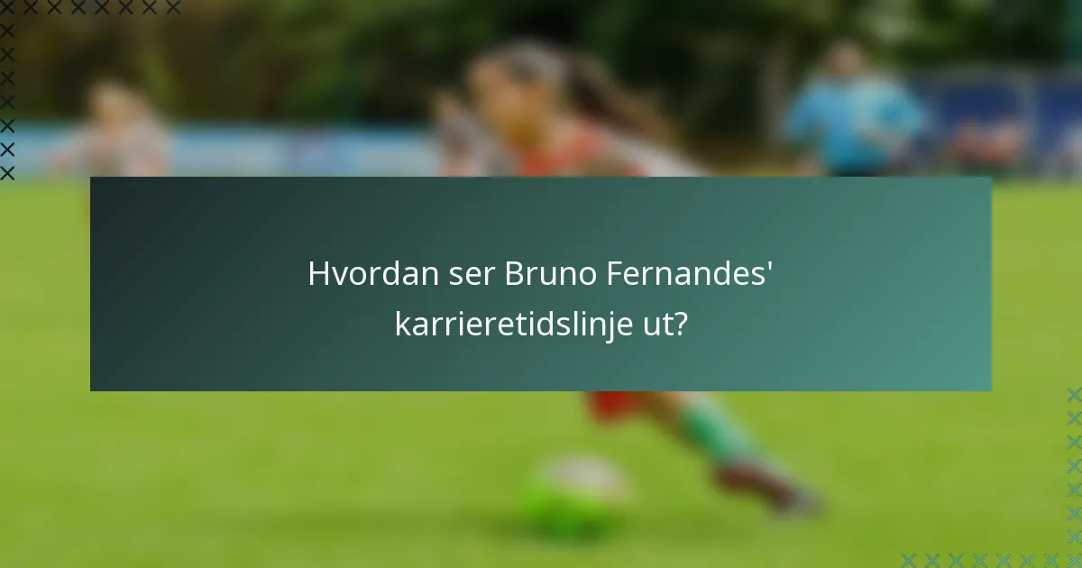 Hvordan ser Bruno Fernandes' karrieretidslinje ut?